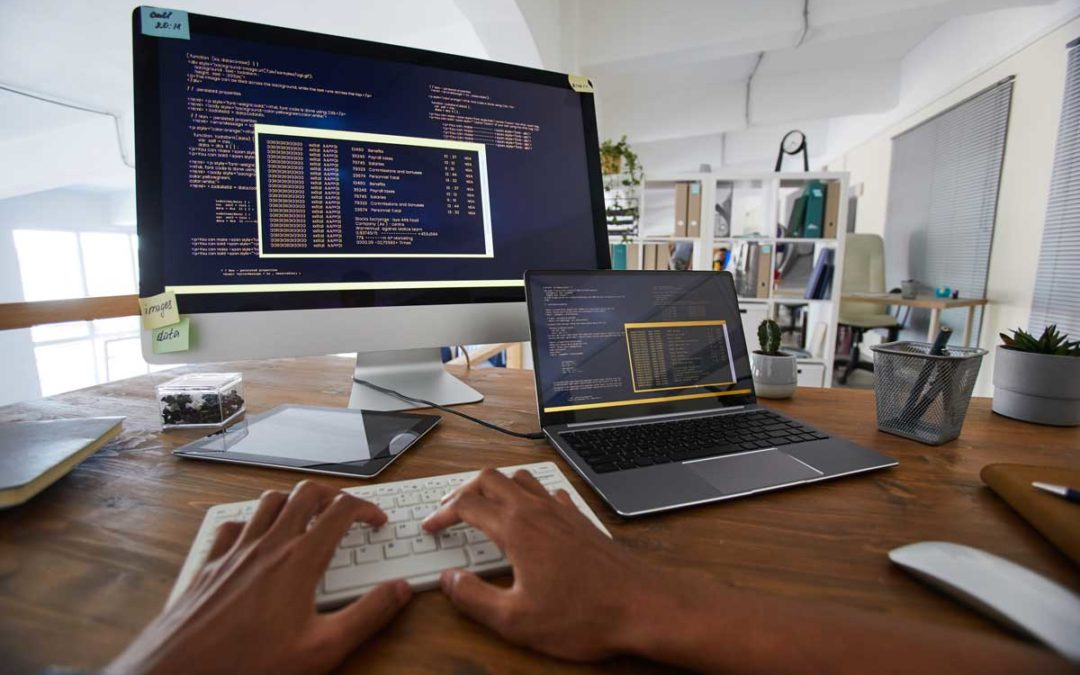 image of developer hands on keyboard